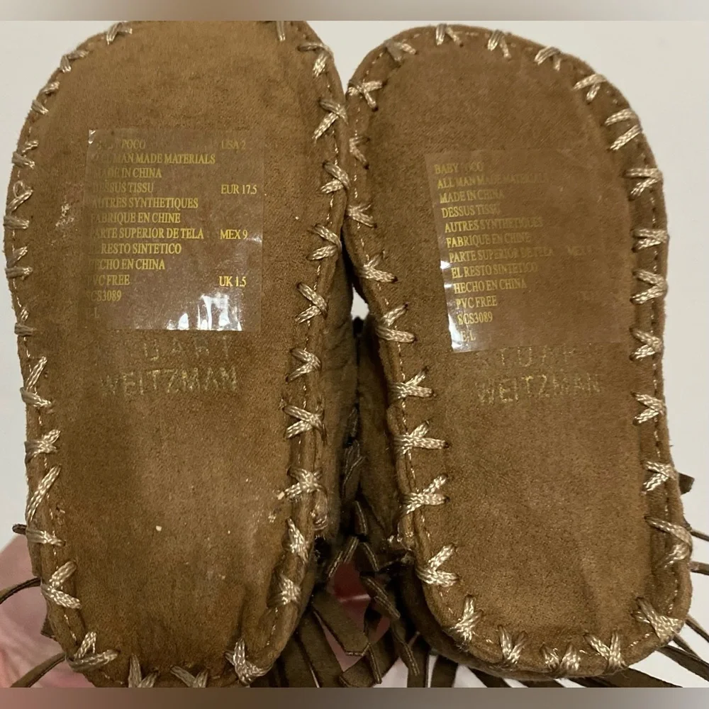 Stuart Weitzman Kids Moccasins with Colorful Beads